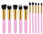 Elegant Wooden Handle Makeup Brush Set
